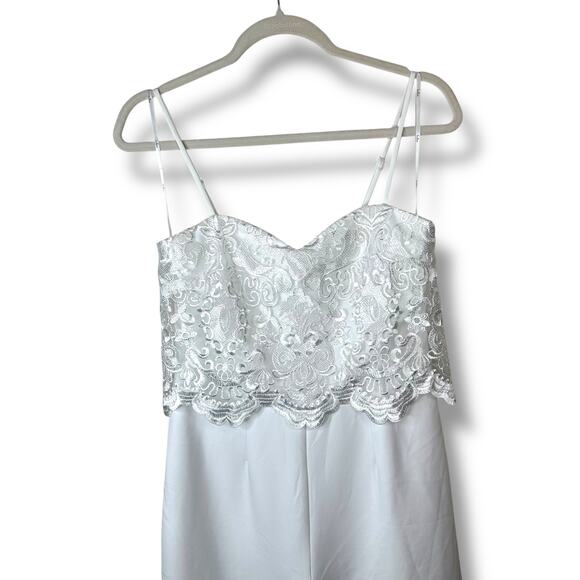 Lulus Exquisite Posture White Floral Embroidered Scalloped Tiered Jumpsuit - Picture 5 of 11